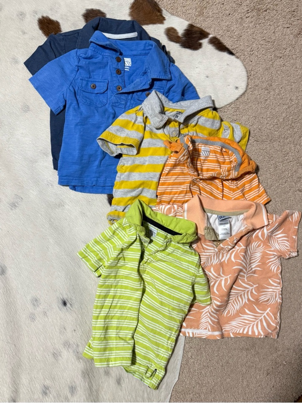 6 collared shirts, 2T boys